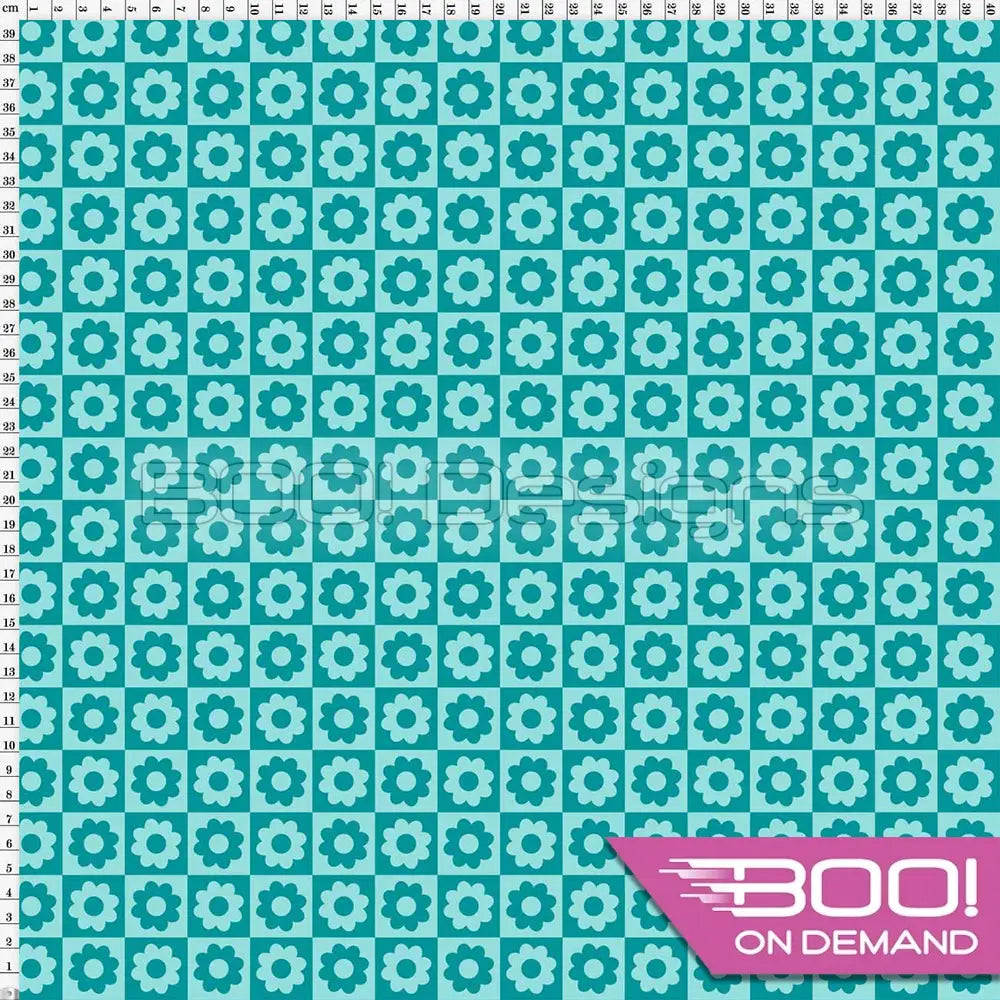 Spandex Checker Daisy Fabric