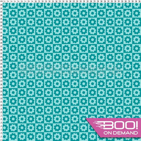 Spandex Checker Daisy Fabric