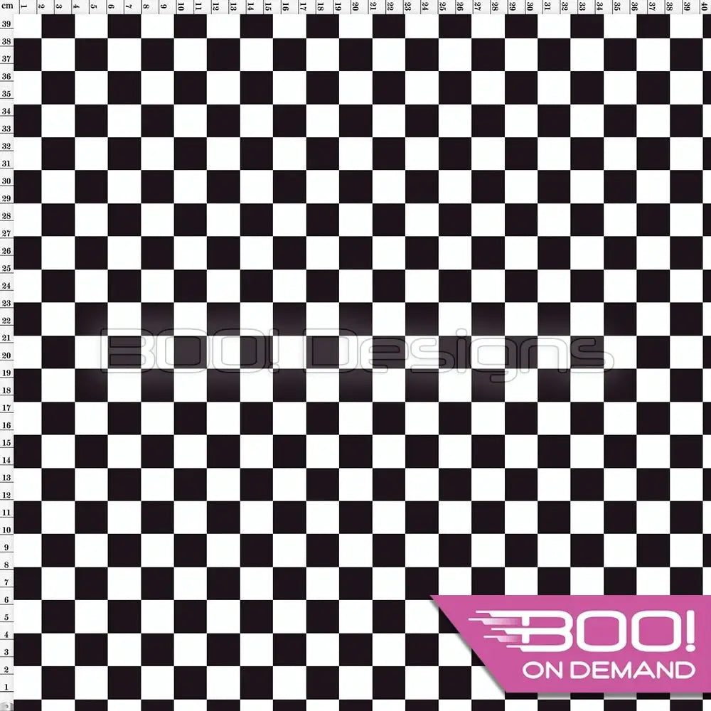 Spandex Checkers BW Fabric
