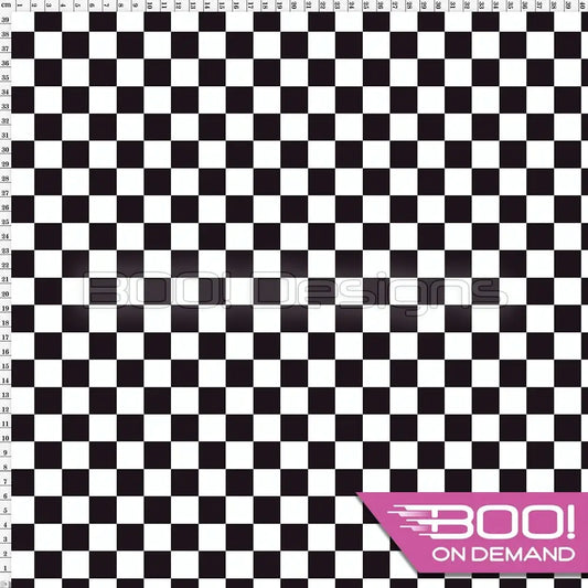 Spandex Checkers BW Fabric