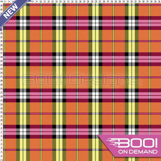 Spandex Checko Orange - Fabric