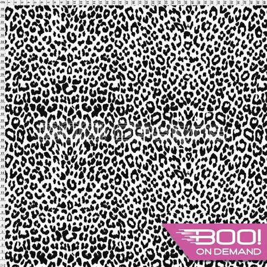 Spandex Cheetah Black White Fabric
