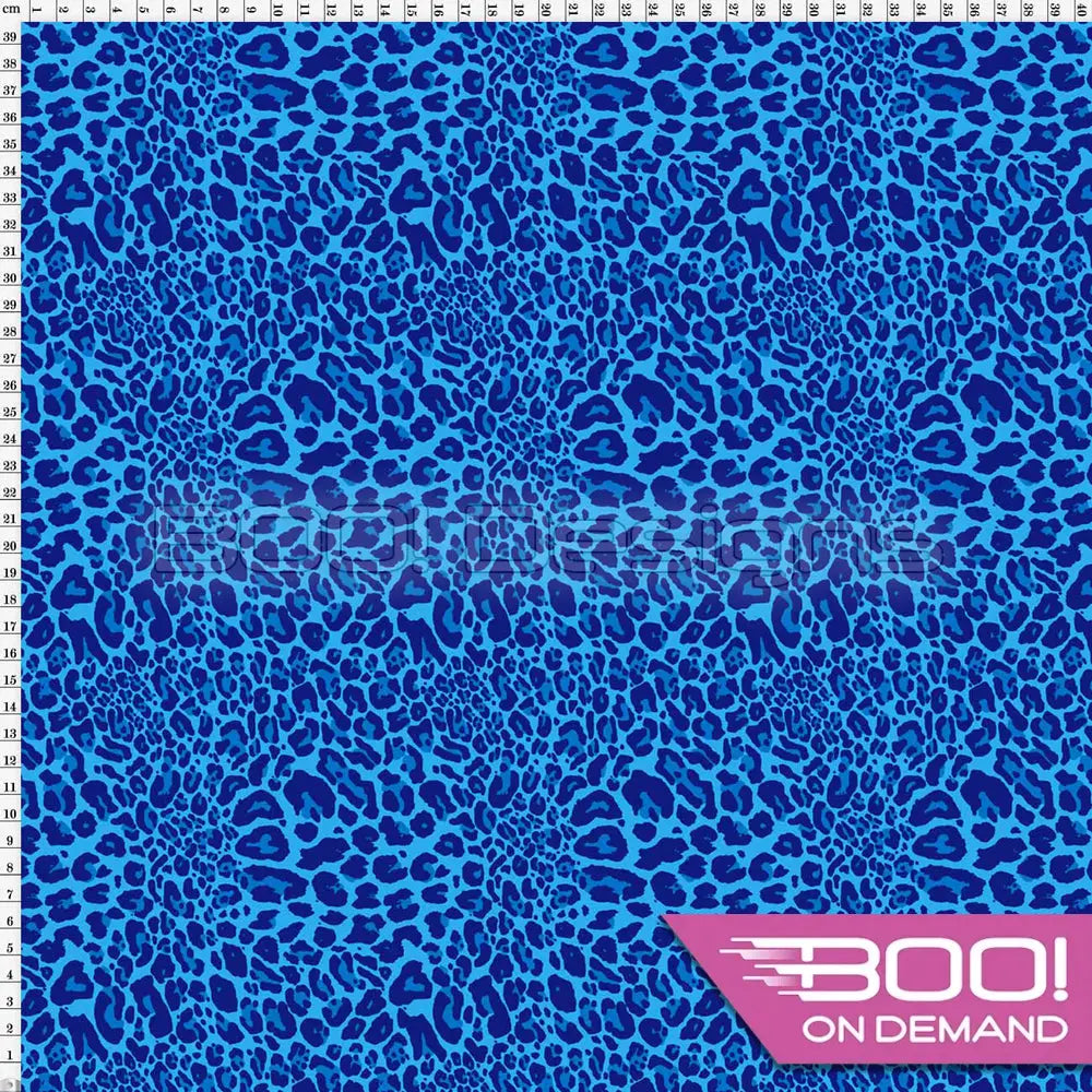 Spandex Cheetah Dark Blue Fabric