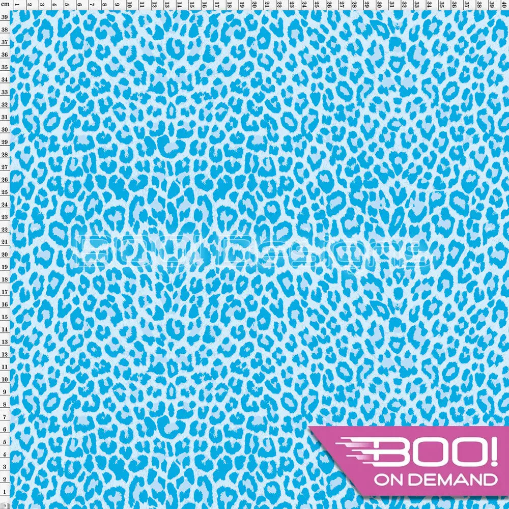Spandex Cheetah Light Blue Fabric