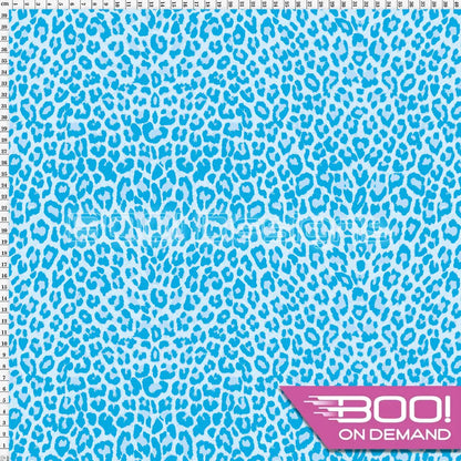 Spandex Cheetah Light Blue Fabric
