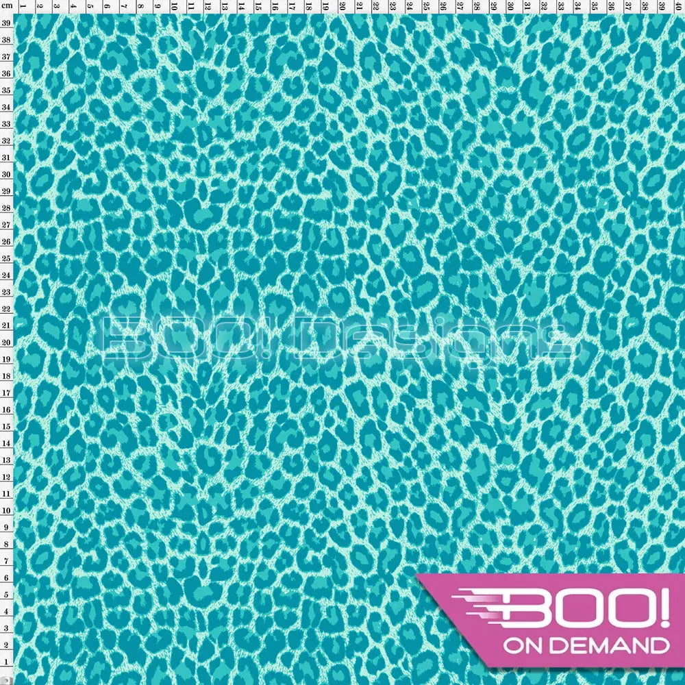 Spandex Cheetah Teal Fabric