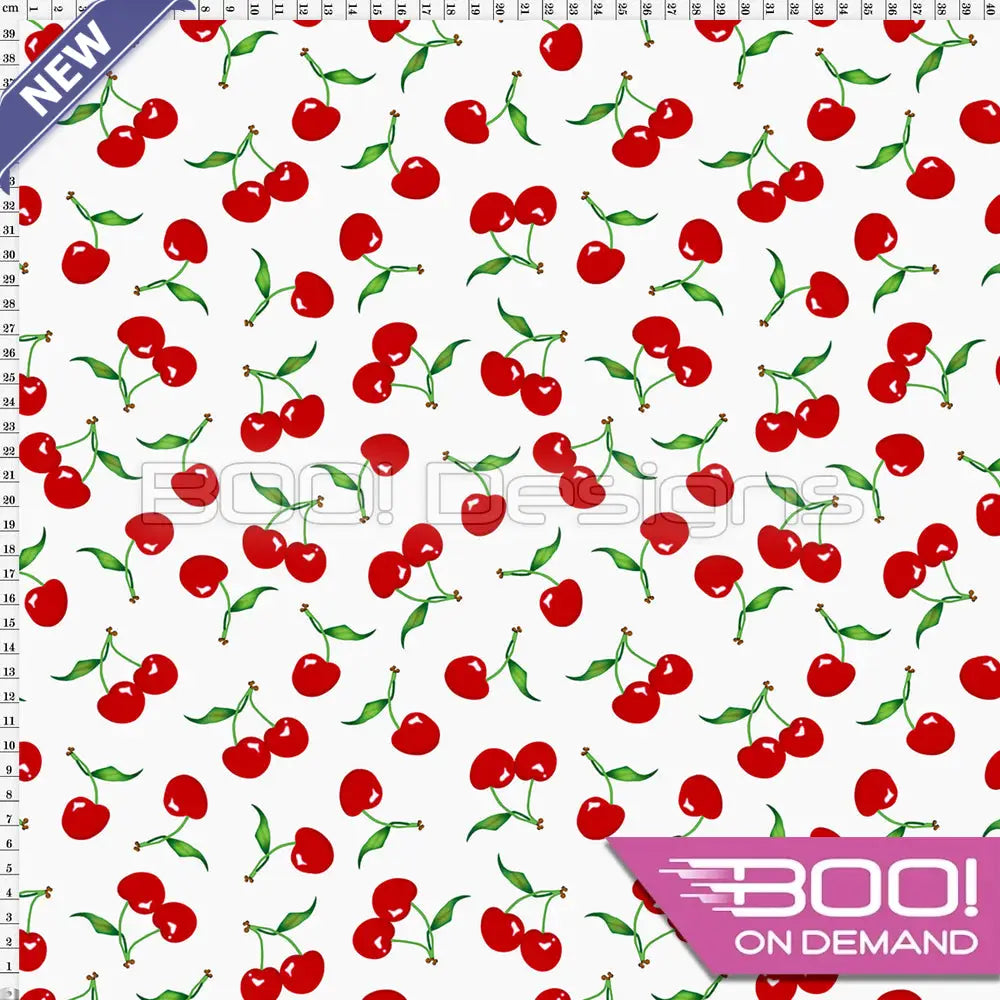 Spandex Cherry White - Fabric