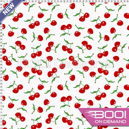 Spandex Cherry White - Fabric