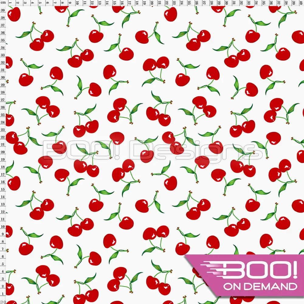 Spandex Cherry White - Fabric