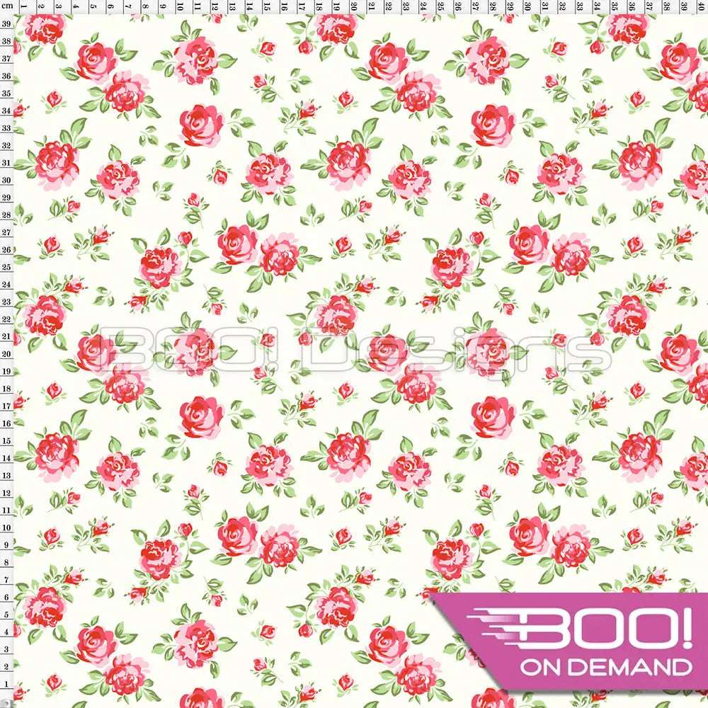 Spandex Cheshire Rose Cream Fabric