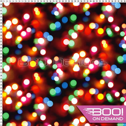 Spandex Christmas Bokeh Fabric