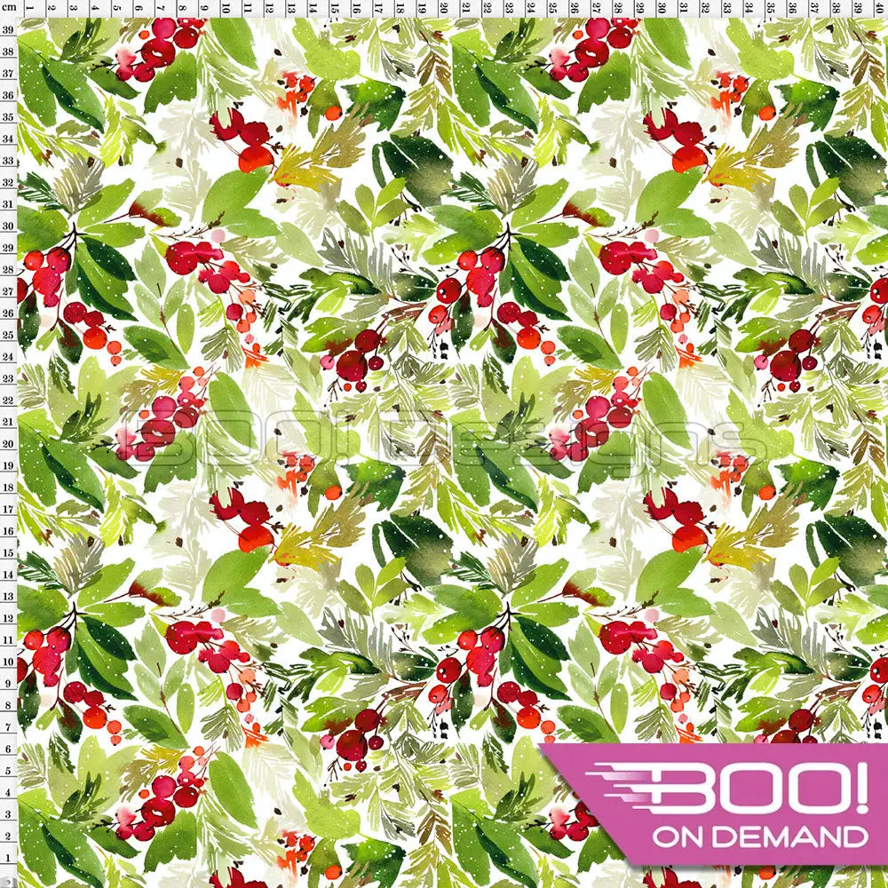 Spandex Christmas Winterberry Fabric