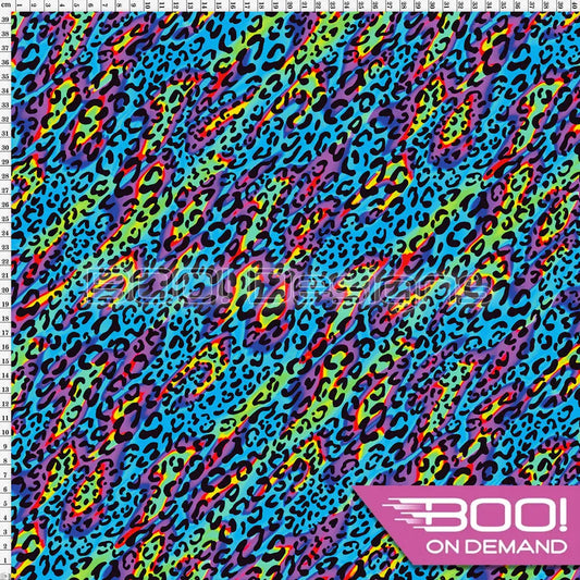 Spandex Chroma Animal Skin Blue Fabric