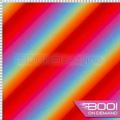 Spandex Cirrus Bias Rainbow - Fabric