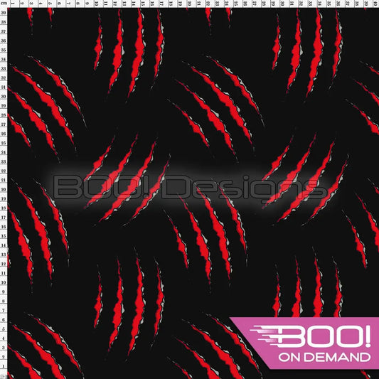 Spandex Claw Red Fabric