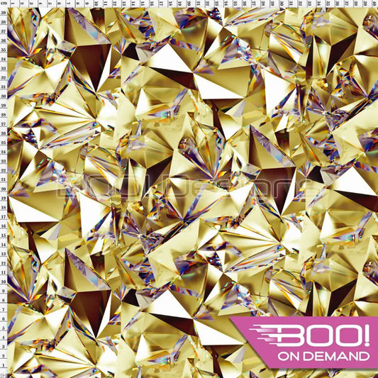 Spandex Crystal Maze Gold Fabric
