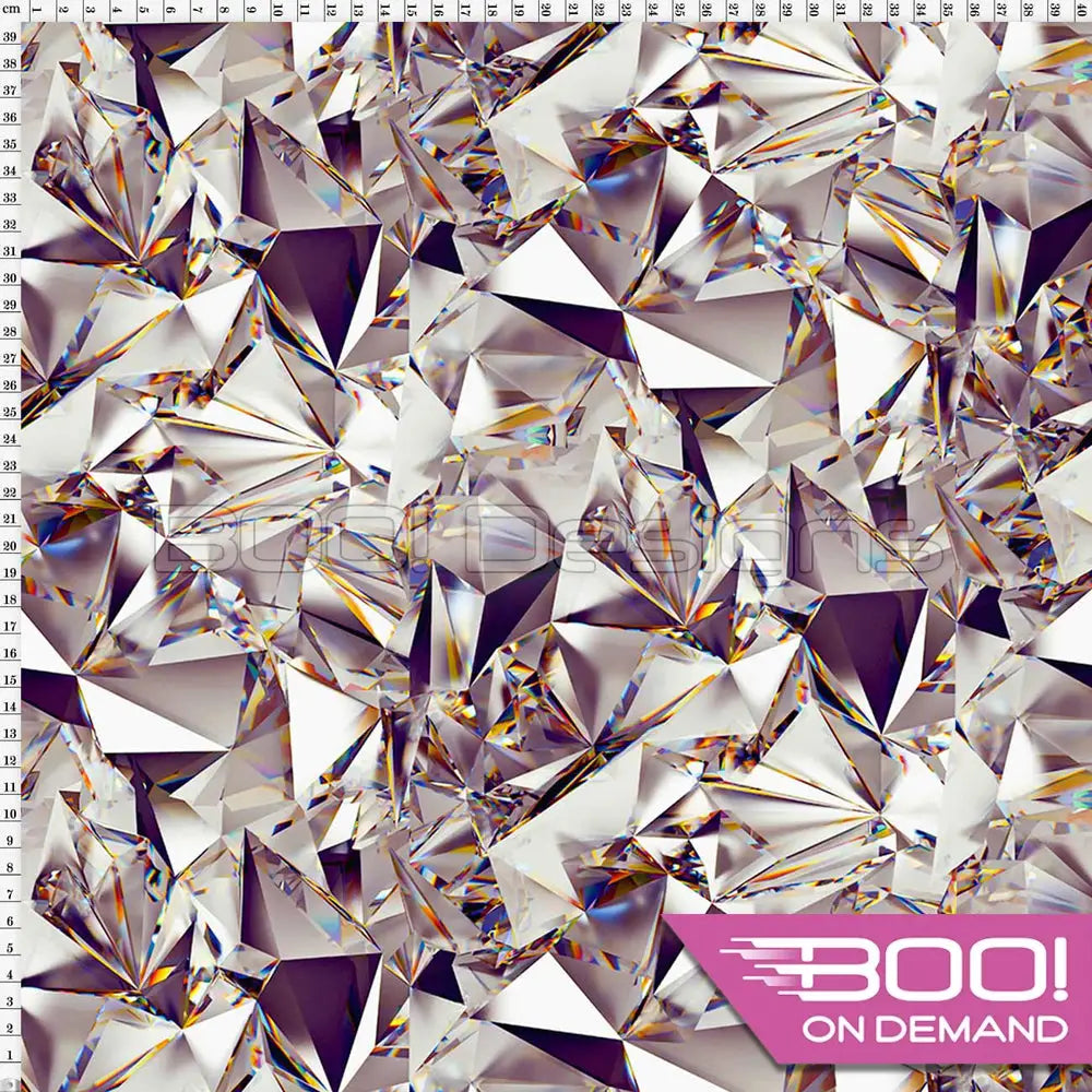 Spandex Crystal Maze Silver Fabric