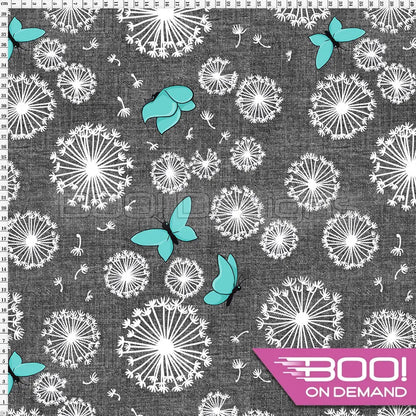 Spandex Dandy Bunny Dandelions Denim Fabric