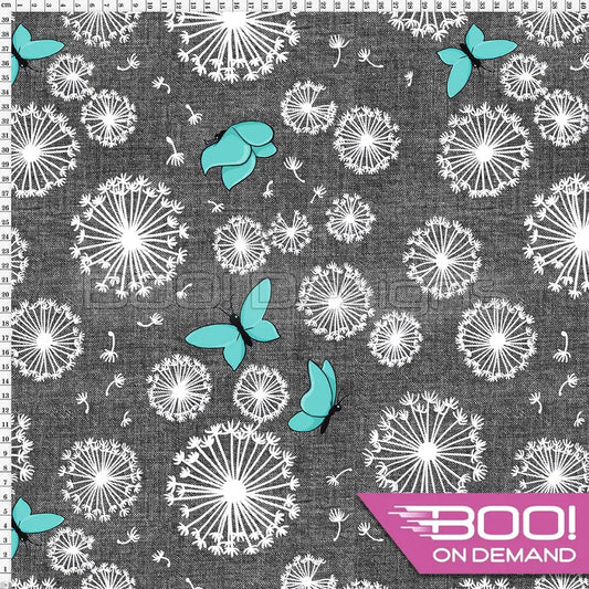 Spandex Dandy Bunny Dandelions Denim Fabric