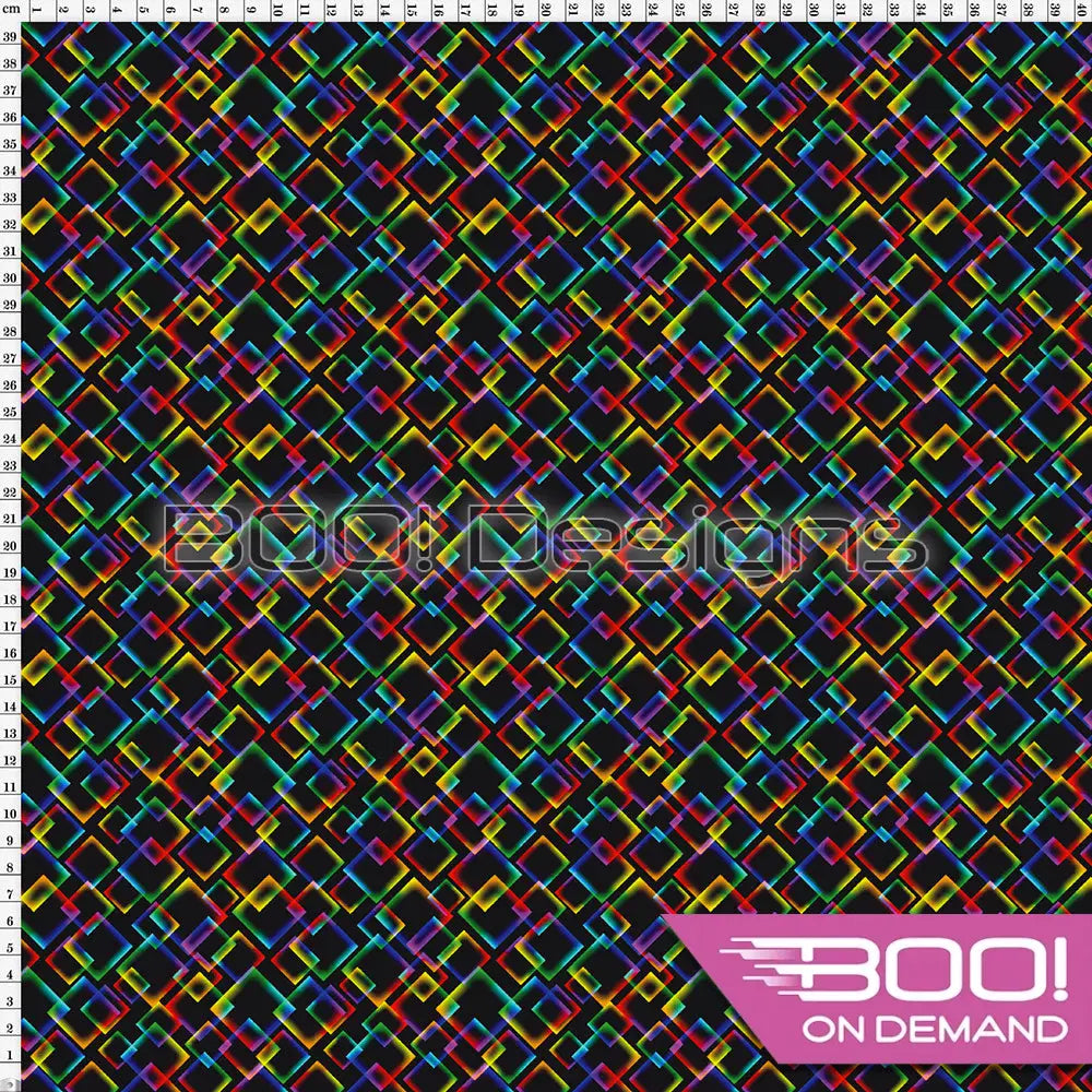 Spandex Diffraction Black Fabric