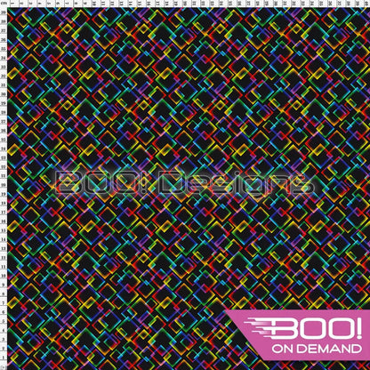 Spandex Diffraction Black Fabric