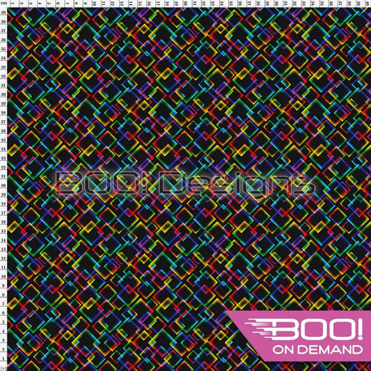 Spandex Diffraction Black Fabric