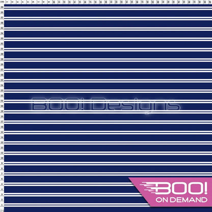 Spandex Double Stripe Navy Fabric