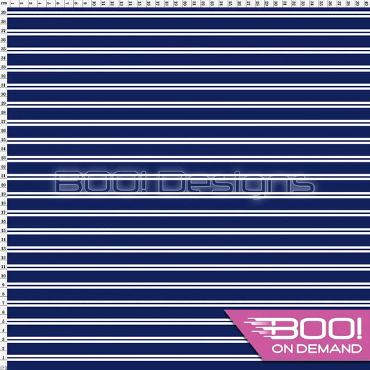 Spandex Double Stripe Navy Fabric