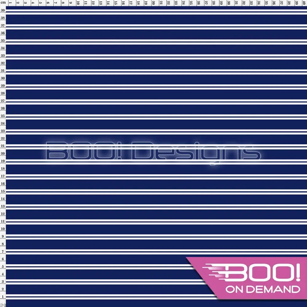 Spandex Double Stripe Navy Fabric