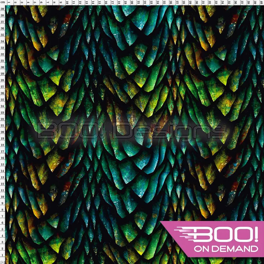 Spandex Dragon Scales Fang - Fabric