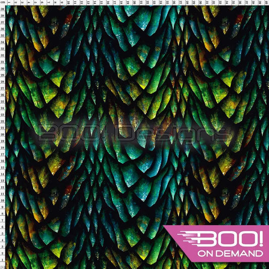 Spandex Dragon Scales Fang - Fabric