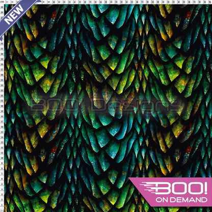 Spandex Dragon Scales Fang - Fabric
