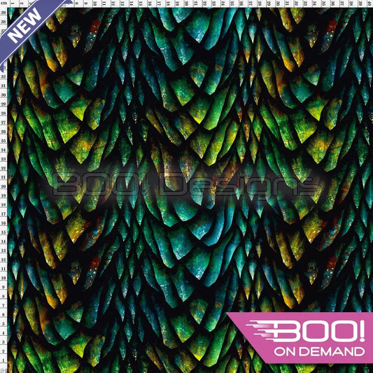 Spandex Dragon Scales Fang - Fabric