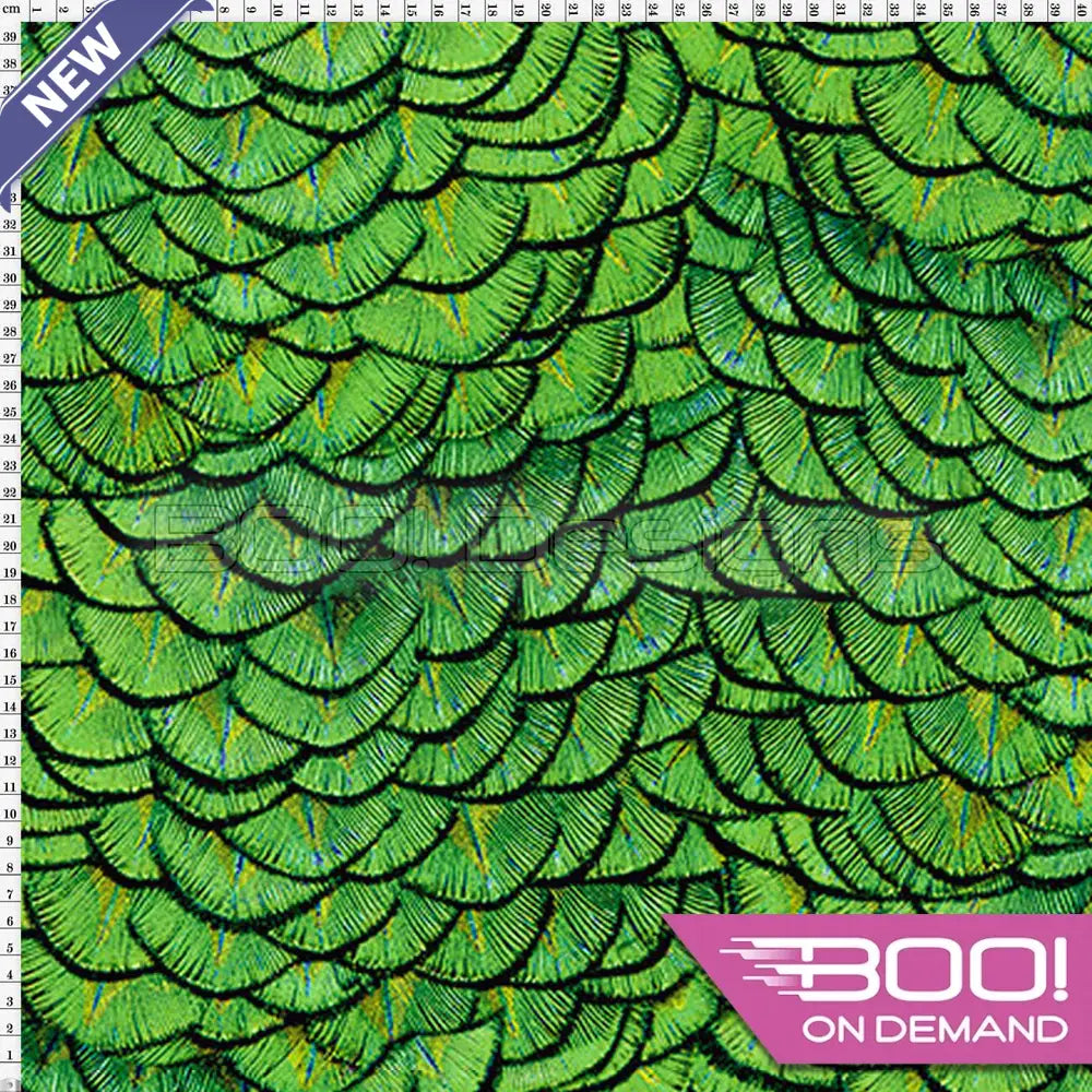 Spandex Dragon Scales Green - Fabric