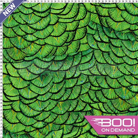 Spandex Dragon Scales Green - Fabric
