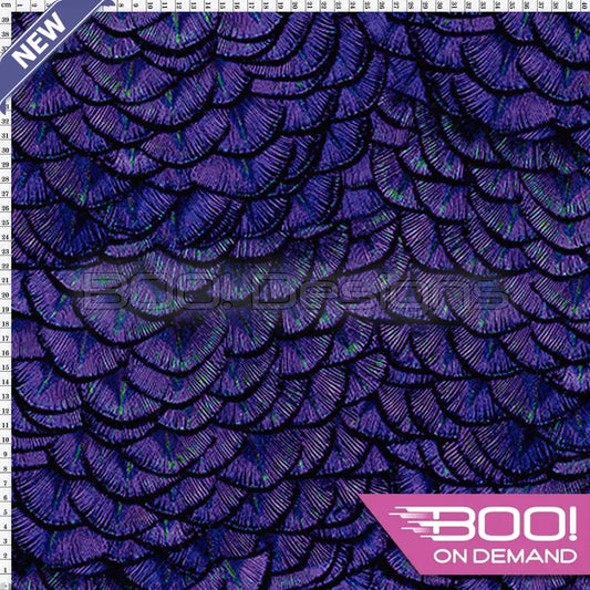 Spandex Dragon Scales Purple - Fabric