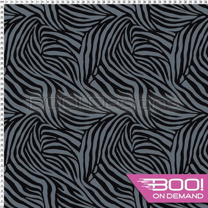 Spandex Equus Zebra Black Grey Fabric