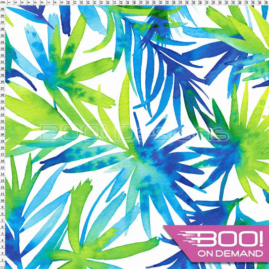 Spandex Evergreen White Fabric