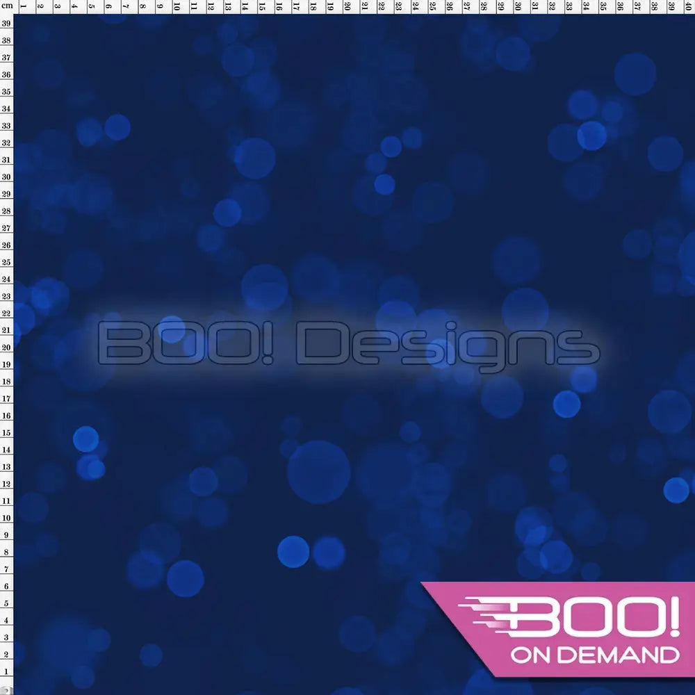 Spandex Fairy Bokeh Navy Fabric