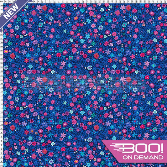 Spandex Fairy Ditsy Floral Blue Fabric