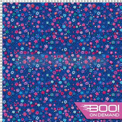 Spandex Fairy Ditsy Floral Blue Fabric
