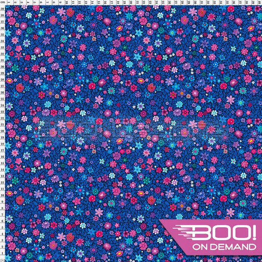 Spandex Fairy Ditsy Floral Blue Fabric