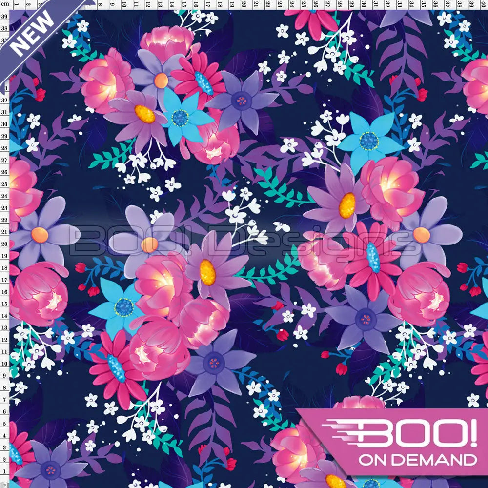 Spandex Fairy Floral Large Fabric