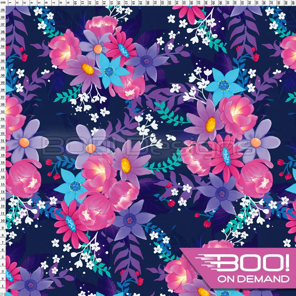 Spandex Fairy Floral Large Fabric