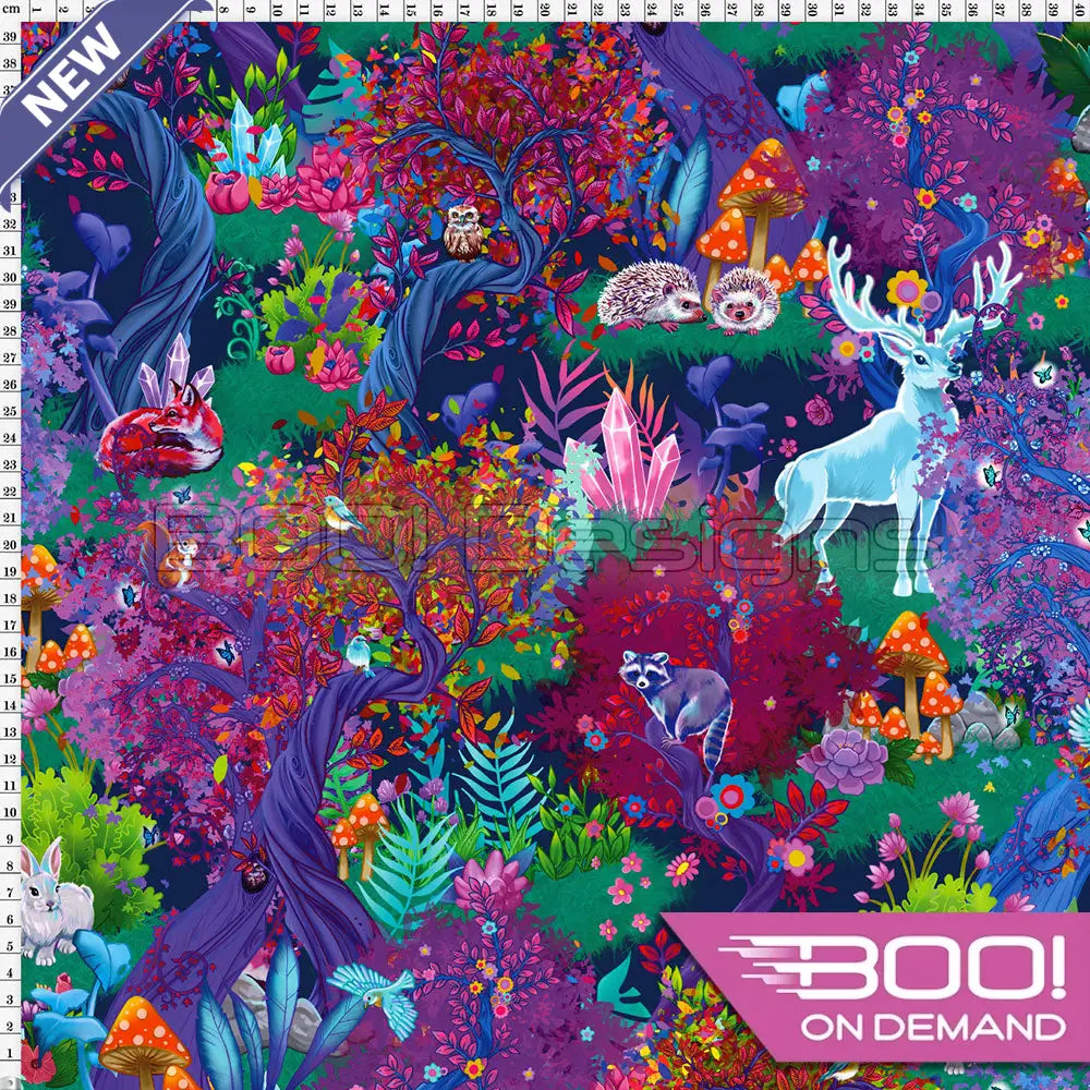 Spandex Fairy Forest Fabric