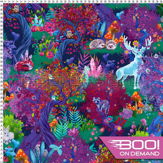 Spandex Fairy Forest Fabric