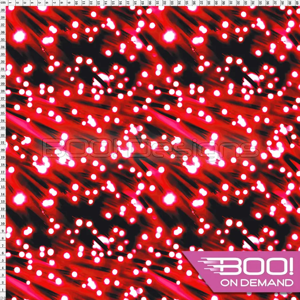 Spandex Fibre Optic Red Fabric