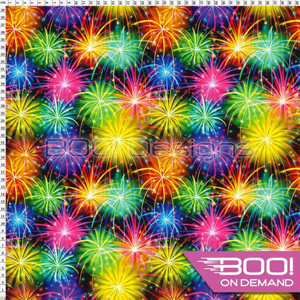 Spandex Fire Fountain Fabric