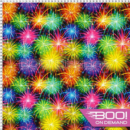 Spandex Fire Fountain Fabric