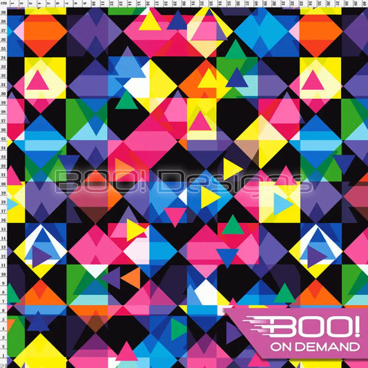 Spandex Geo Magic Black Fabric